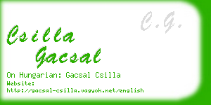 csilla gacsal business card